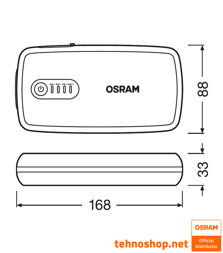 BOOSTER - ZAGANJALEC MOTORJA OSRAM BATTERYstart300 OBSL300 13000mAh