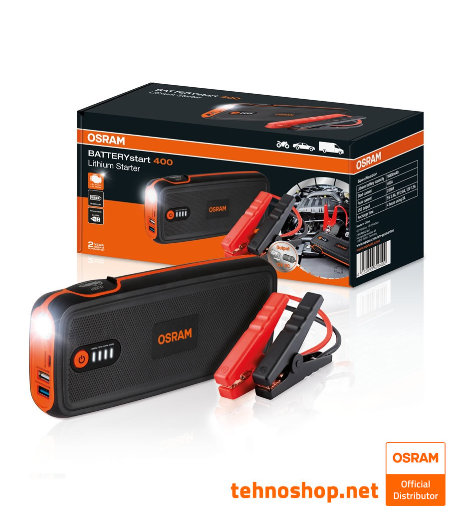 BOOSTER - ZAGANJALEC MOTORJA OSRAM BATTERYstart400 OBSL400 16800mAh