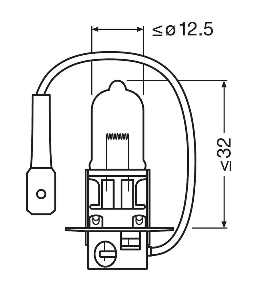 BULB EXCELITE HALOGEN H3 12V 55W PK22s