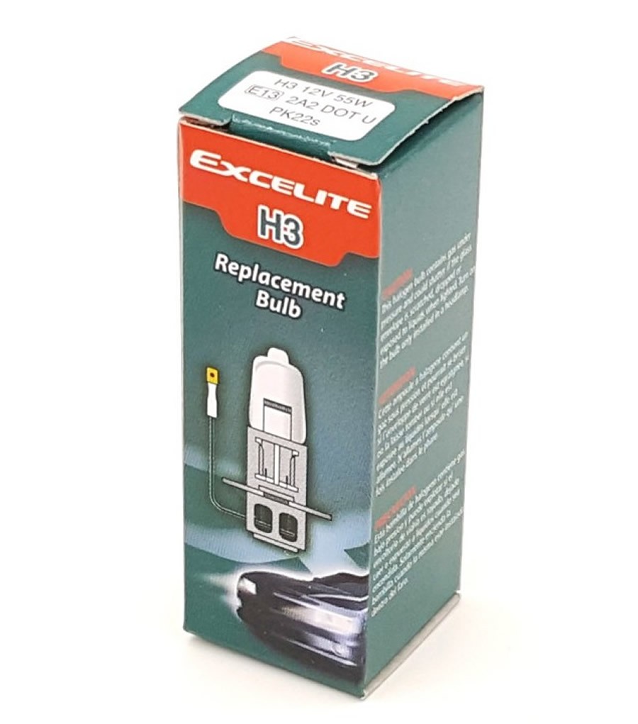BULB EXCELITE HALOGEN H3 12V 55W PK22s