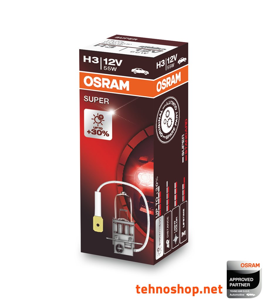 ŽARNICA OSRAM HALOGEN H3 64151SUP 55W 12V PK22S FS1