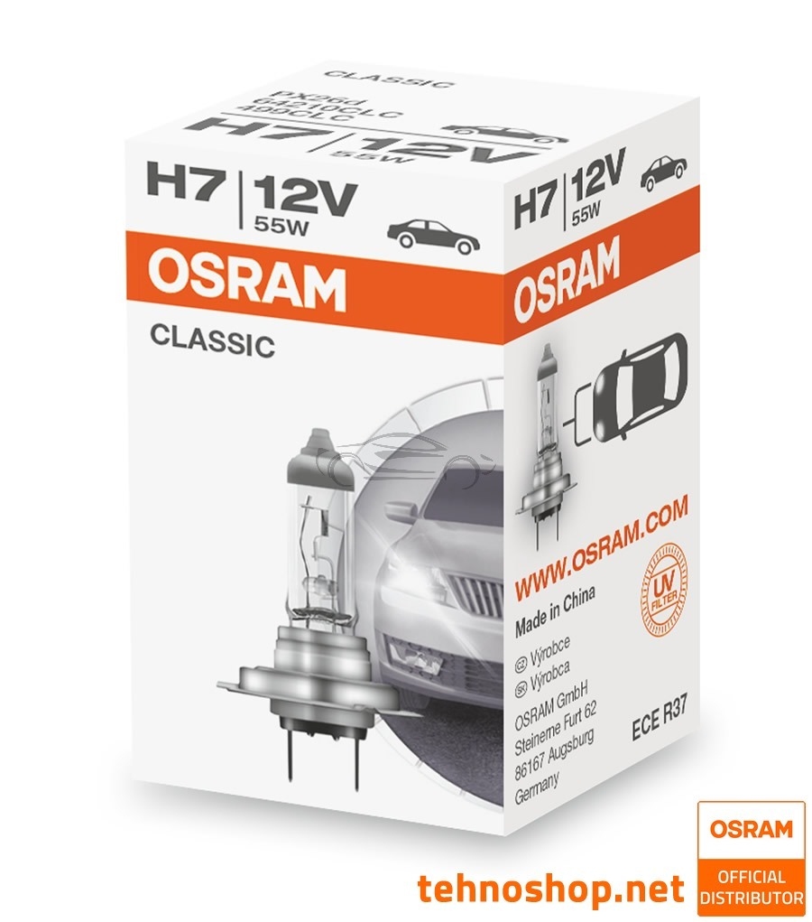 ŽARNICA OSRAM HALOGEN H7 64210CLC 55W 12V PX26D FS1