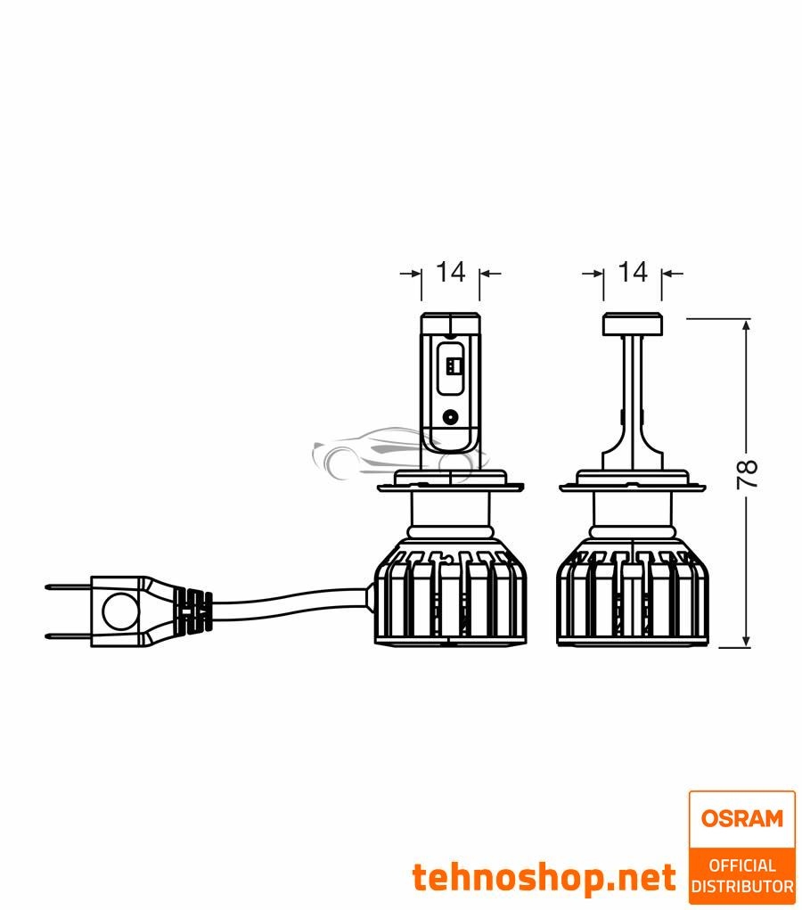 LED BULBS OSRAM NIGHT BREAKER START H7 64210DWNBST-2FB 12V PX26d 2FB