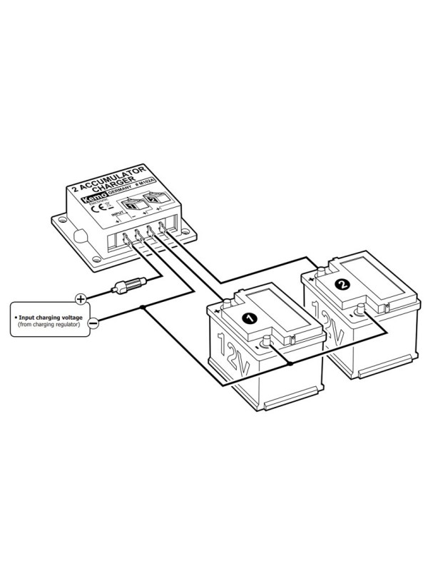 POLNILNIK ZA DRUGI AKUMULATOR KEMO M102A 6 - 24 V/DC