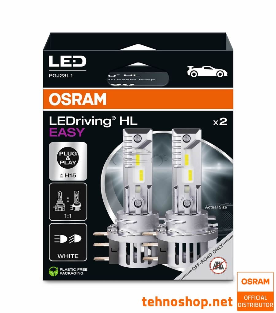 LED BULBS H15 OSRAM LEDriving HL EASY 64176DWESY-2HB 12V PGJ23t-1 2HB