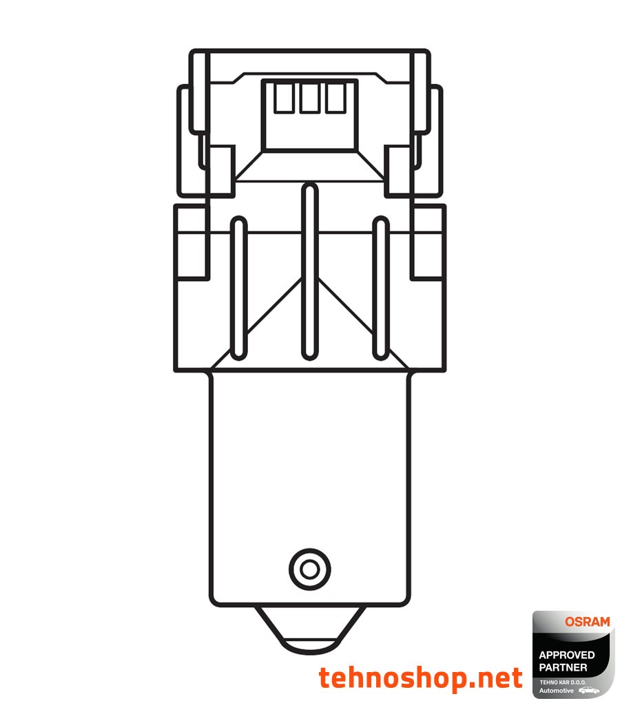 ŽARNICA OSRAM LED P21W LEDriving SL 12V 1,3W 7506DYP-2BL BA15s 2BL
