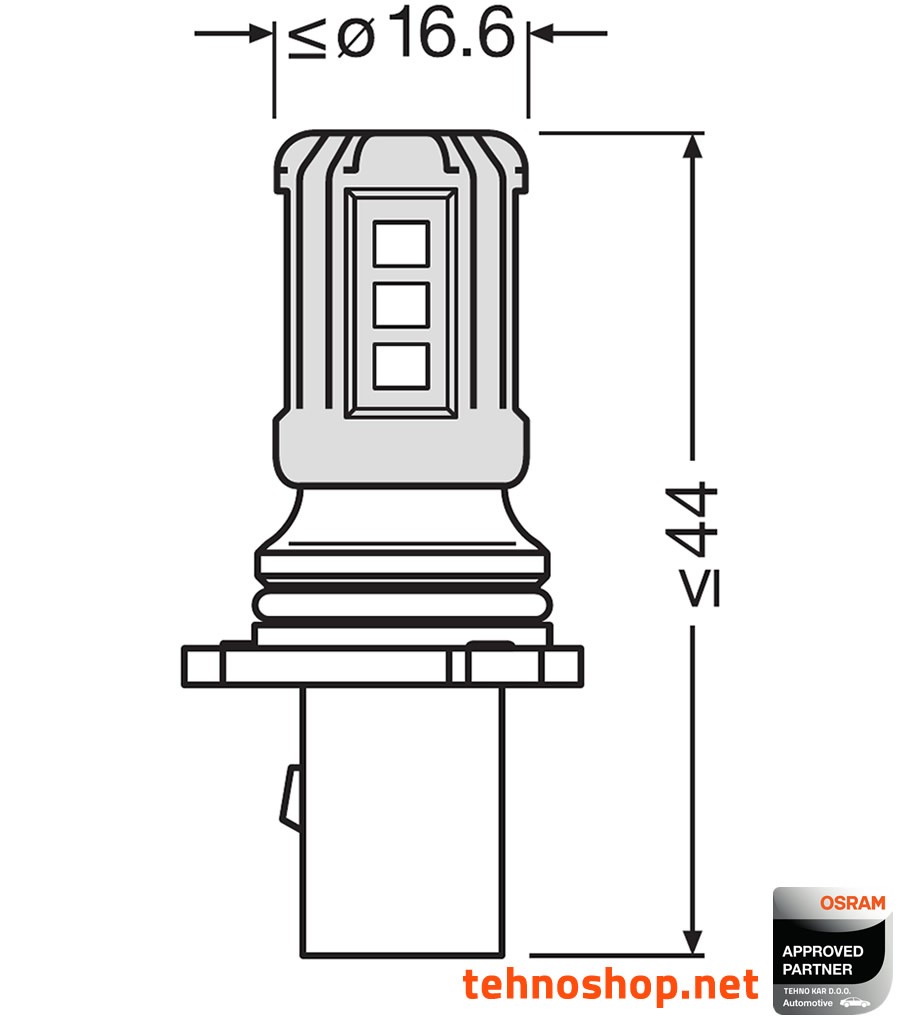 BULB OSRAM LED P13W LEDriving® SL 12V 1.6W 828DWP PG18.5d-1 FS1