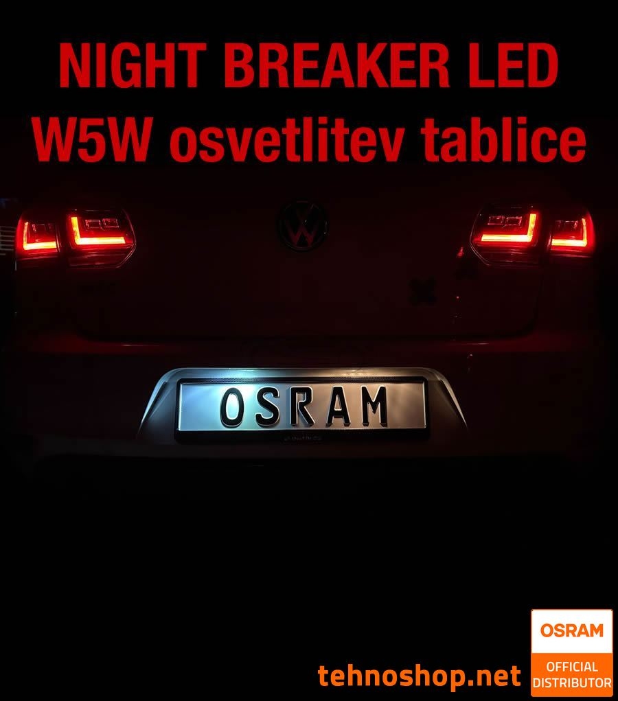 LED BULBS OSRAM NIGHT BREAKER LED W5W 2825DWNB-2HFB 6000K 12V