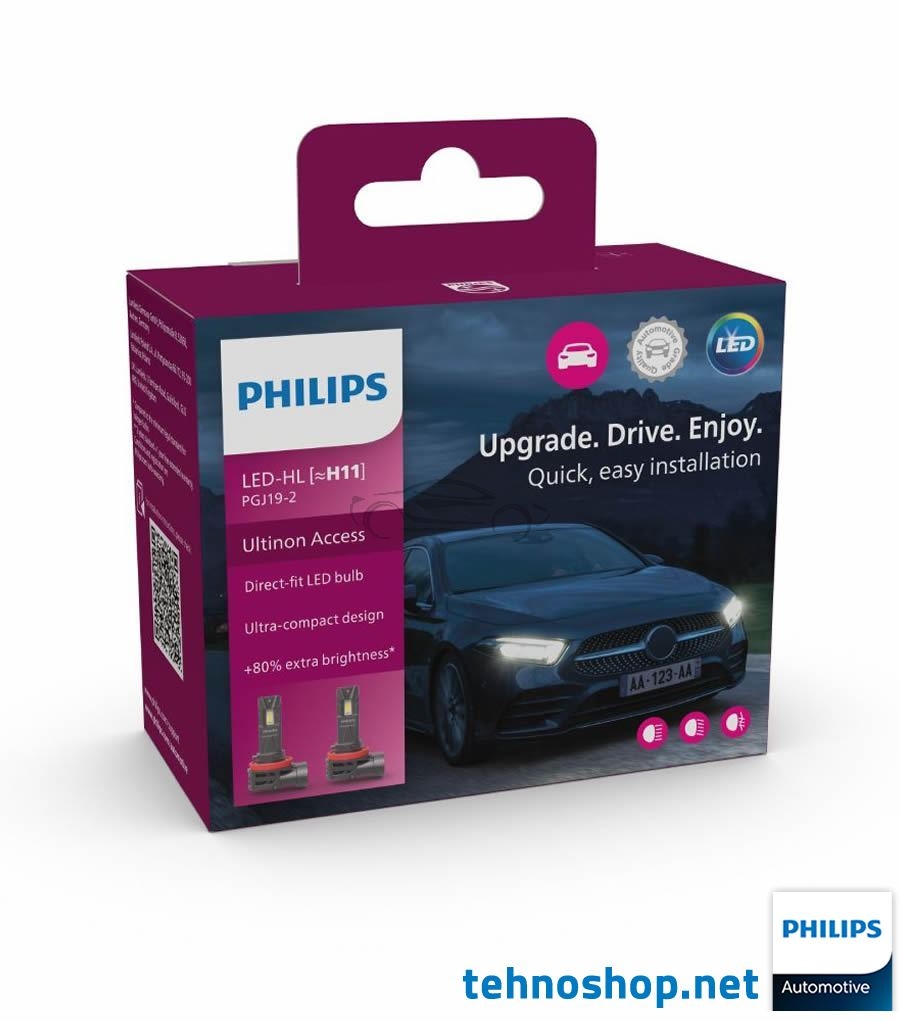 LED BULBS PHILIPS ULTINON ACCESS 2500 LED H11 11362U2500CX 12V PGJ19-2