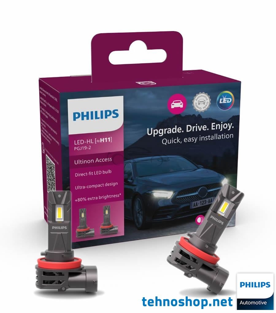 LED BULBS PHILIPS ULTINON ACCESS 2500 LED H11 11362U2500CX 12V PGJ19-2