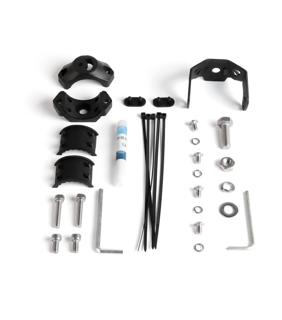 KIT OF ROUND DRIVING LED LIGHTS FOR MOTORCYCLE MT20 12V 20W