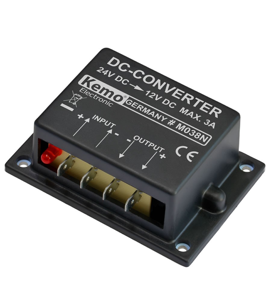PRETVORNIK NAPETOSTI KEMO M038N 24V na 12V max. 3A