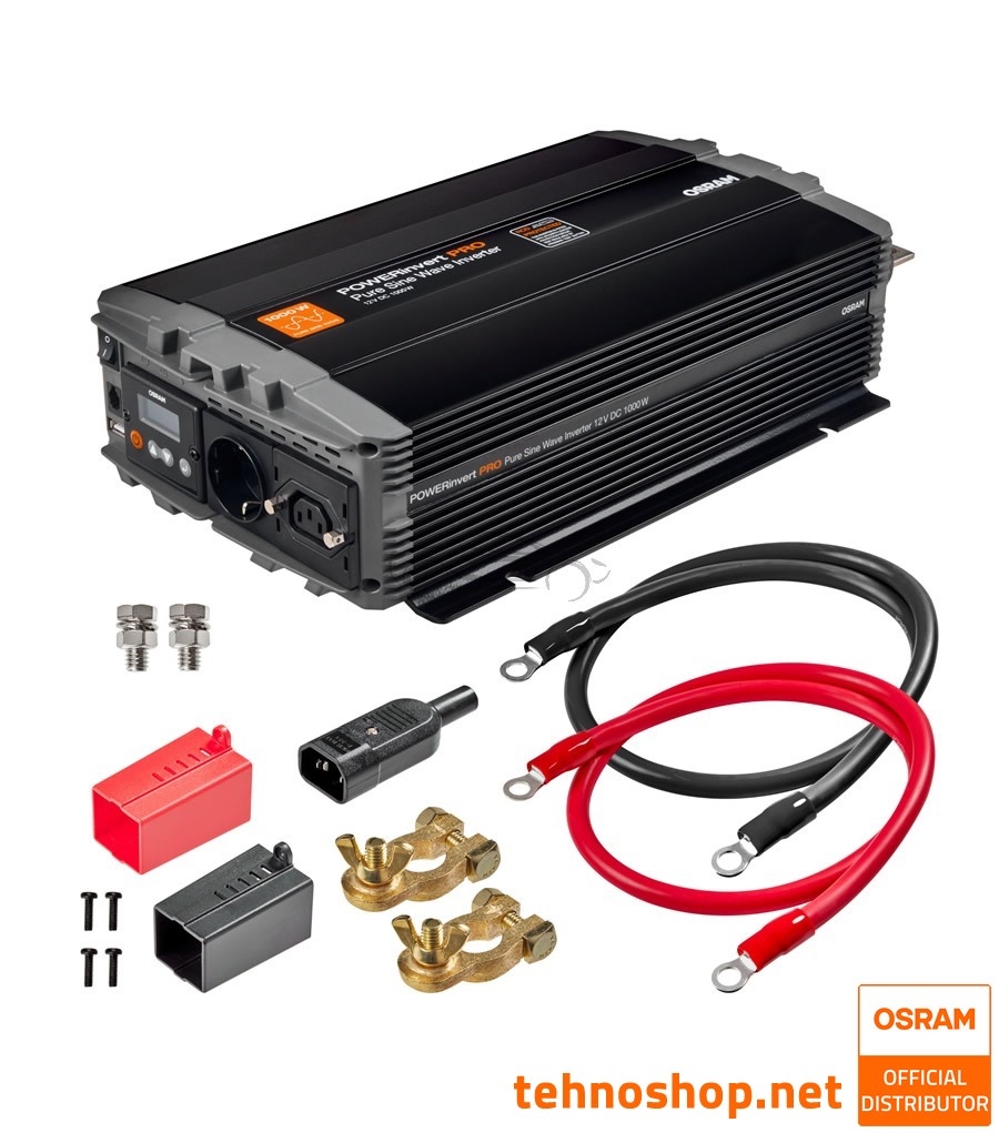 INVERTER OSRAM POWERinvert PRO 12V DC - 230V AC 1000W RCD OEINVPAR10