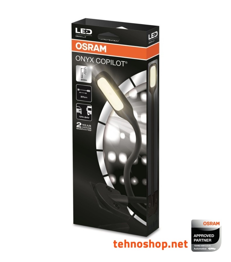 READING LIGHT OSRAM ONYX COPILOT L+7 TCS BK 9-32V FS1