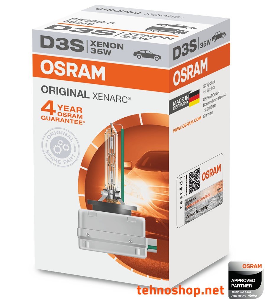 BULB OSRAM XENON D3S 66340 35W PK32D-5 FS1