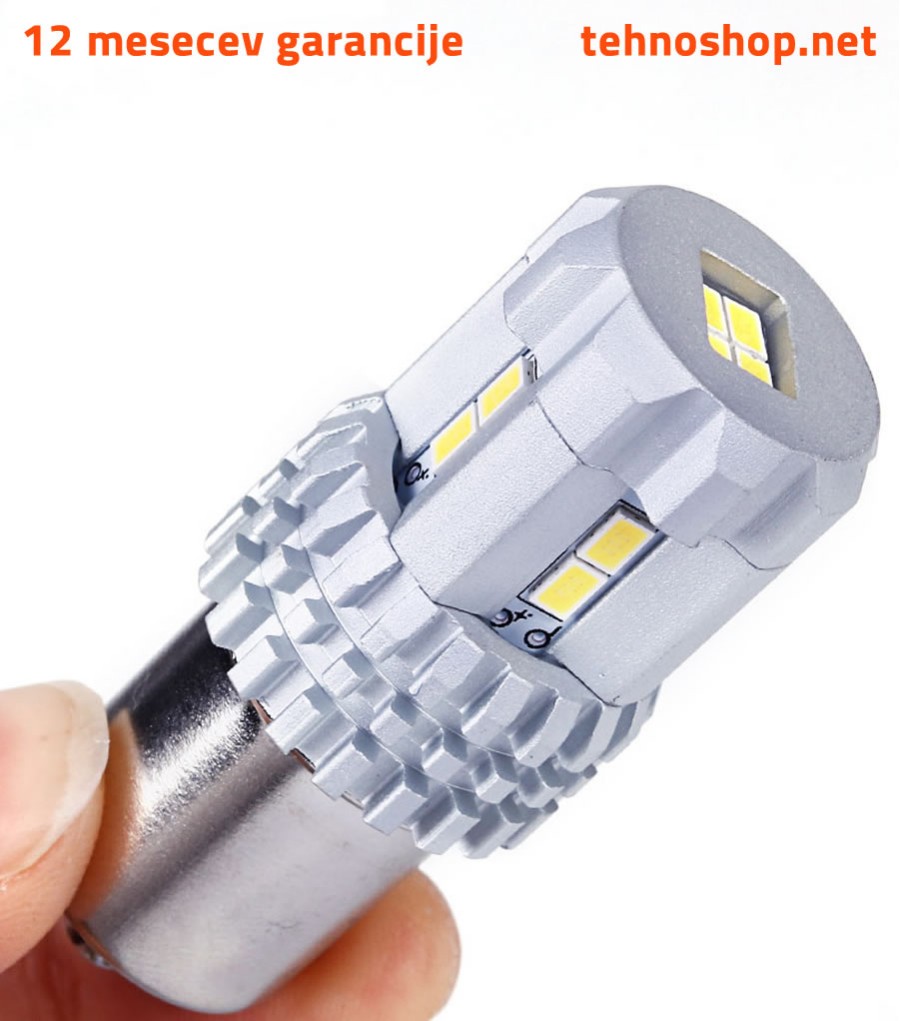 ŽARNICA CN LED Ba15S P21W 12V 12 LED 6500K