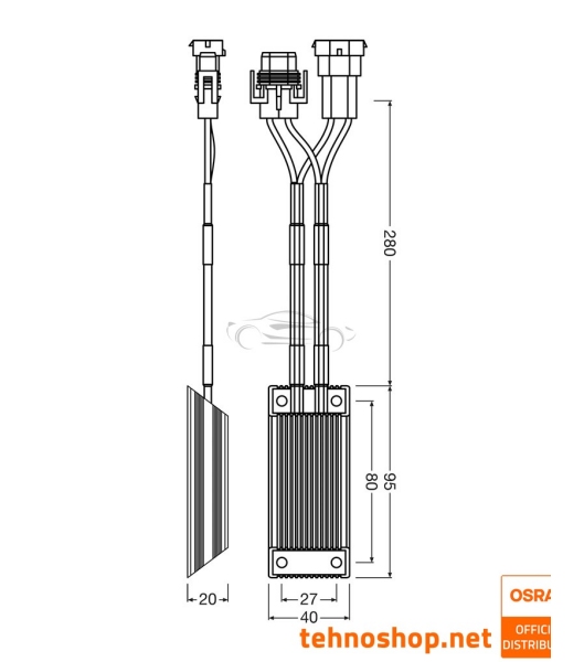 DEKODER OSRAM SMART CANBUS ZA LED H8/H9/H11/H16 LEDriving LEDSC05-2HB