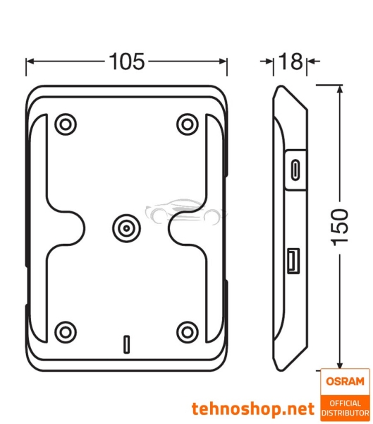 MAGNETNI BREZŽIČNI POLNILEC OSRAM LEDinspect SINGLE CHARGE PAD LEDIL423