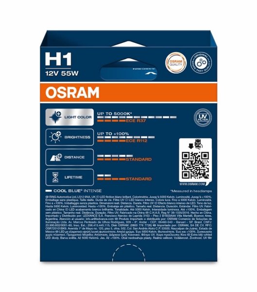 ŽARNICA OSRAM HALOGEN H1 64150CBN-2HB COOL BLUE INTENSE 55W 12V P14.5s 2HB