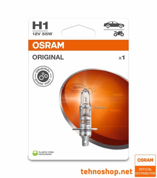 ŽARNICA OSRAM HALOGEN H1 ORIGINAL 64150-1BL 55W 12V P14.5s 1BL