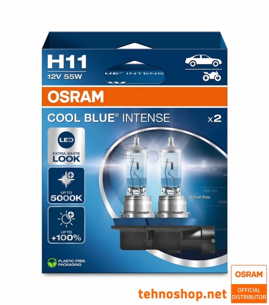 HALOGEN BULB OSRAM H11 64211CBN-2HB COOL BLUE INTENSE 55W 12V PGJ19-2 2HB