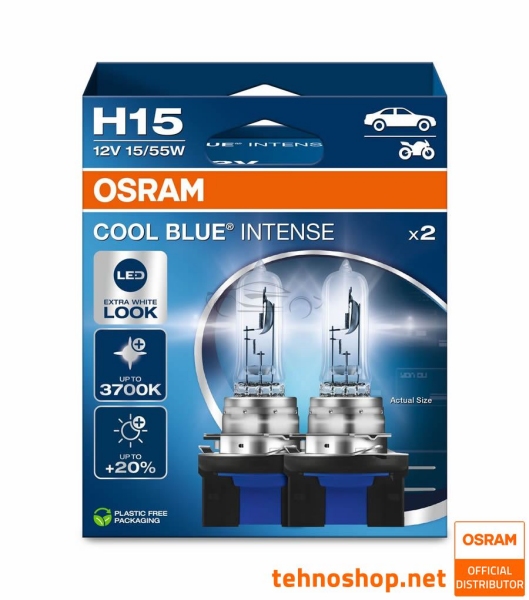 ŽARNICA OSRAM HALOGEN H15 64176CBN-2HB COOL BLUE INTENSE 55/15W 12V PGJ23t-1 2HB