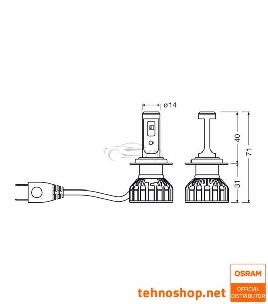 LED ŽARNICE OSRAM NIGHT BREAKER SMART H7 64210DWNBSM 12V PX26d BUN