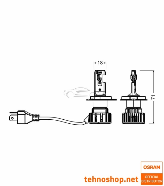 LED ŽARNICE OSRAM NIGHT BREAKER START H4 64193DWNBST-2HB 12V P43t 2HB