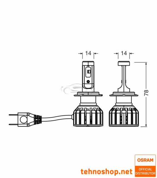 LED BULBS OSRAM NIGHT BREAKER START H7 64210DWNBST-2HB 12V PX26d 2HB