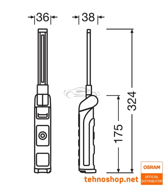 LED DELOVNA SVETILKA OSRAM LEDinspect WIRE-FREE SLIM600 LEDIL422