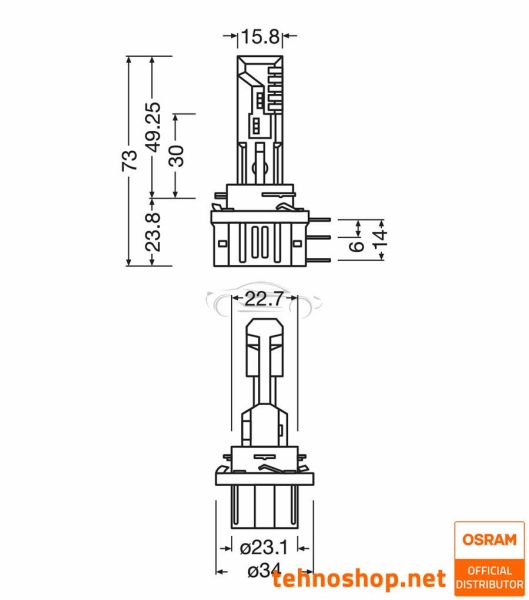 LED ŽARNICE H15 OSRAM LEDriving HL EASY 64176DWESY-2HB 12V PGJ19 2HB