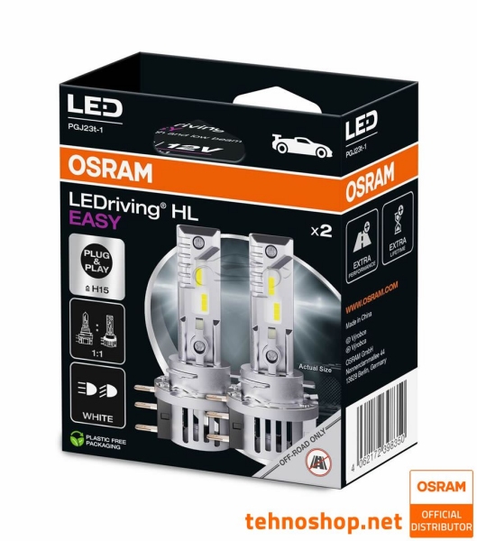 LED BULBS H15 OSRAM LEDriving HL EASY 64176DWESY-2HB 12V PGJ23t-1 2HB