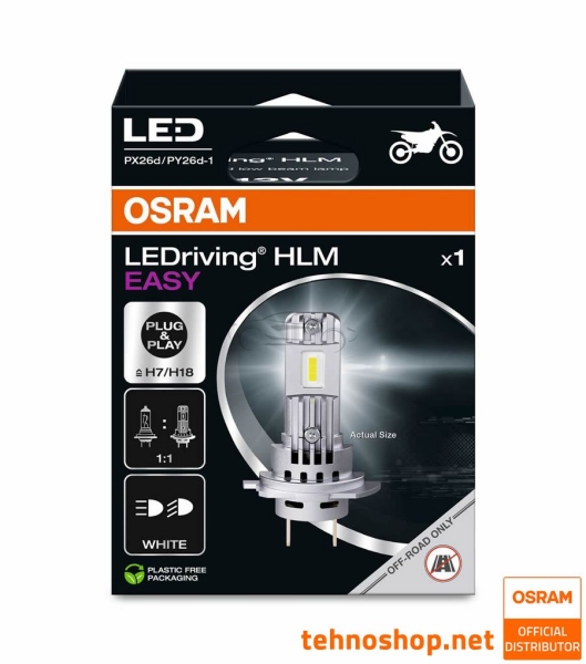 LED BULBS H7 OSRAM LEDriving HL EASY 64210DWESY-1HB 12V PX26d 1HB