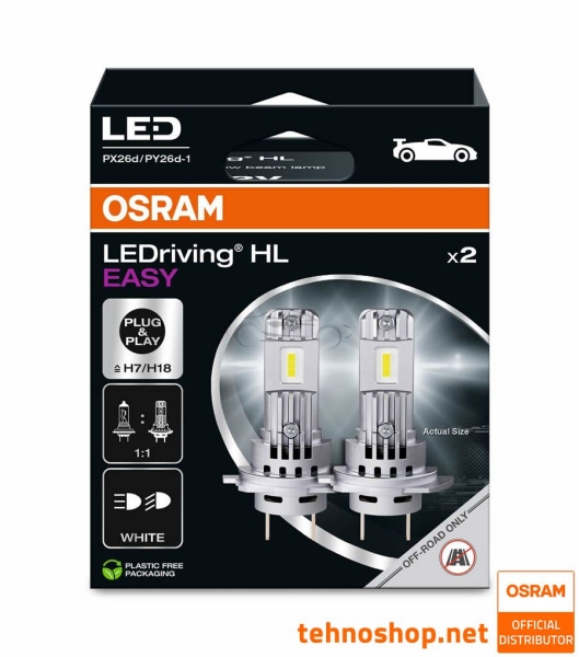 LED BULB SET H7 OSRAM LEDriving® HL EASY 64210DWESY-2HB 12V PX26d 2HB