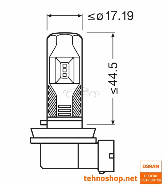 LED BULBS H8/H11/H16 OSRAM LEDriving® FL EASY 64211DWESY-2HB 12V PGJ19–1/2/3 2HB