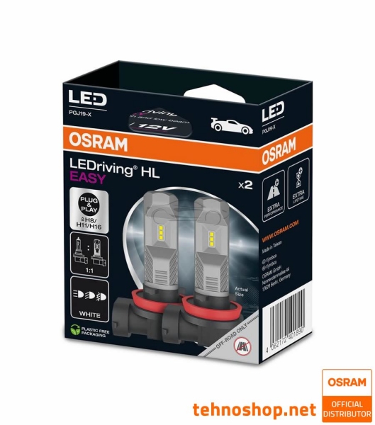 LED BULBS H8/H11/H16 OSRAM LEDriving® FL EASY 64211DWESY-2HB 12V PGJ19–1/2/3 2HB