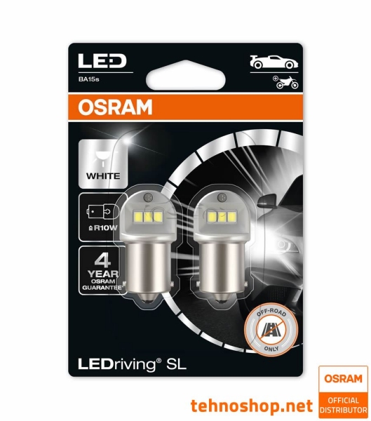 BULB OSRAM LED R10W LEDriving SL 12V 1,2W 5008DWP-02B BA15s BLI2