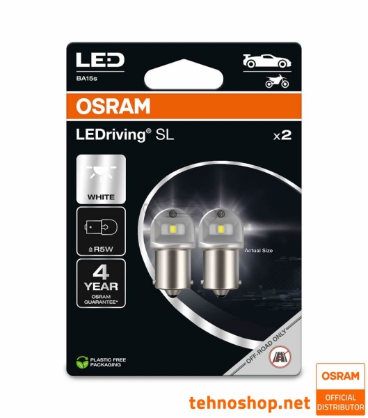 BULB OSRAM LED R5W LEDriving SL 12V 0,5W 5007DWP-2BL BA15s 2BL