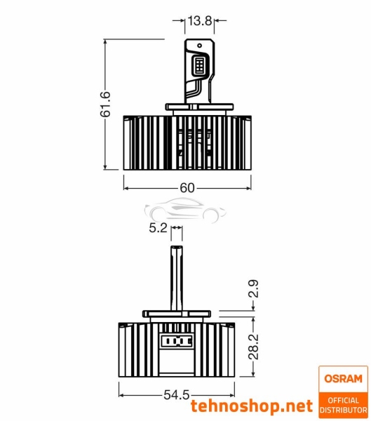 LED BULBS D5S OSRAM LEDriving HL EASY 66540DWESY-2HB 12V 50W PK32d-7 2HB