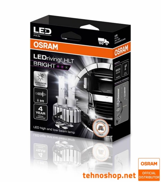 LED KIT KOMPLET OSRAM LEDriving HLT BRIGHT H1 64155DWBRT-2HFB LED 13W 24V P14.5s 2HFB