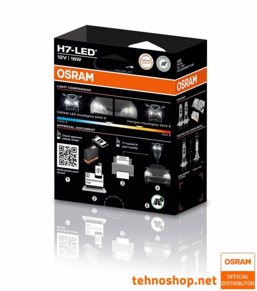 LED BULBS OSRAM NIGHT BREAKER SPEED H7 64210DWNBSP-1HB 12V PX26d 1HB