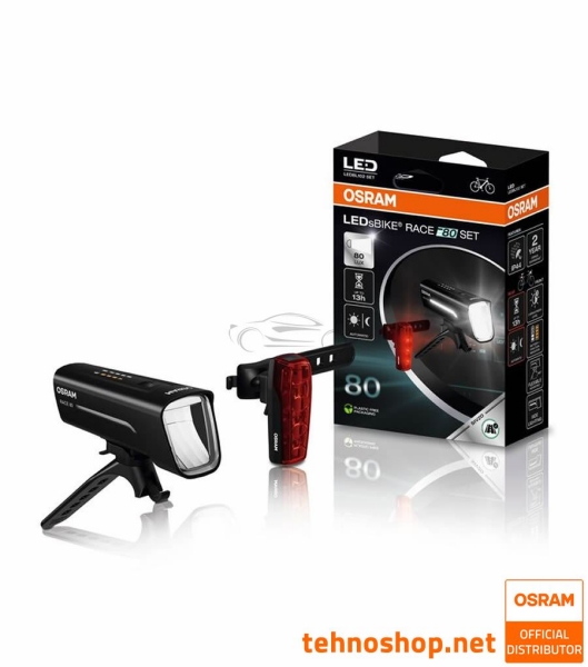 SET PREDNJE IN ZADNJE LED LUČI ZA KOLO OSRAM LEDsBIKE RACE 80 SET