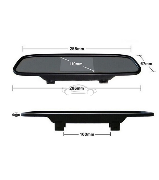 LCD ZASLON 4,3-inch MONITOR TFT TSTFTMIRROR43 V VZVRATNEM OGLEDALU