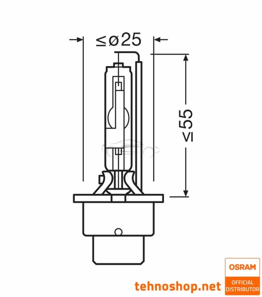 ŽARNICA OSRAM XENON D4S 66440XN2-2HB XENARC NIGHT BREAKER 220 35W P32d-5 2HB