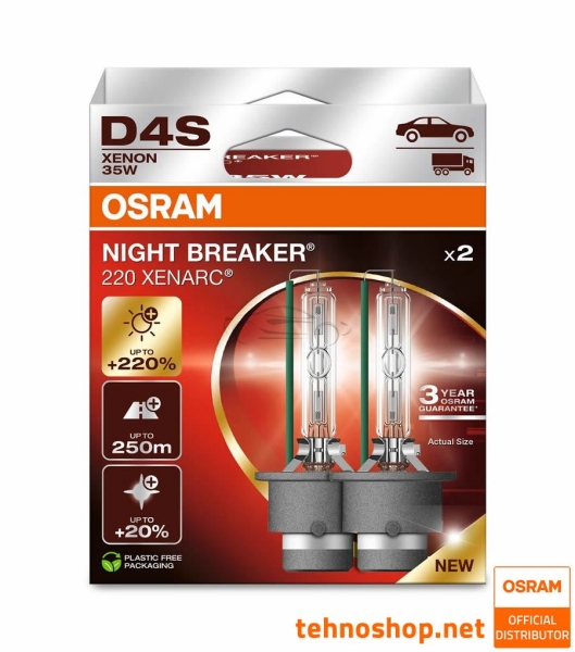 XENON BULB OSRAM D4S 66440XN2-2HB XENARC NIGHT BREAKER 220 35W P32d-5 2HB