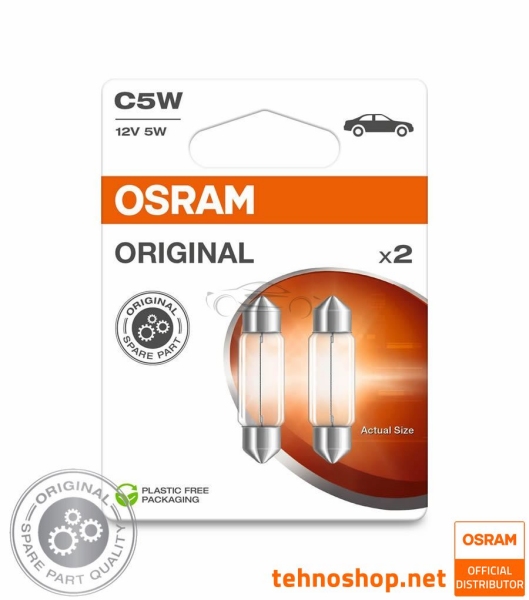 ŽARNICA OSRAM C5W 6418-2BL ORIGINAL 12V SV8.5-8 2BL