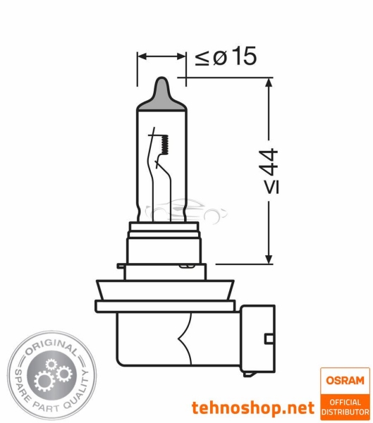 ŽARNICA OSRAM HALOGEN H11 64211-1BL ORIGINAL 55W 12V PGJ19-2 1BL