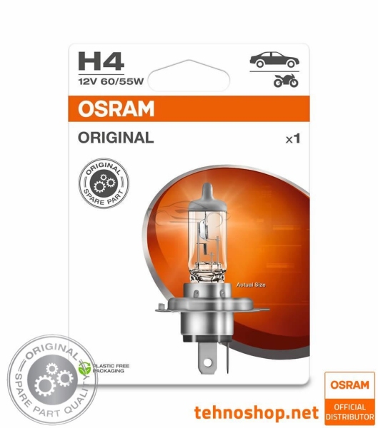 ŽARNICA OSRAM HALOGEN H4 64193-1BL ORIGINAL 60/55W 12V P43t 1BL