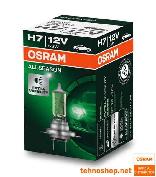 ŽARNICA OSRAM HALOGEN H7 64210ALL ALLSEASON 55W 12V PX26d FS1