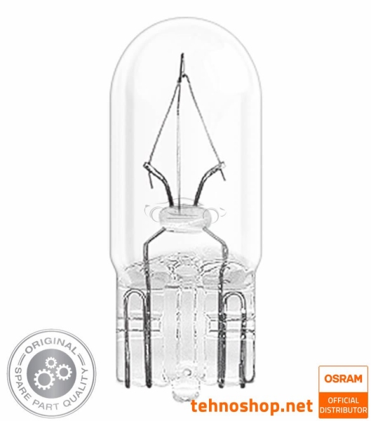 BULB OSRAM W3W ORIGINAL 2821-2BL 12V W2.1X9.5D 2BL